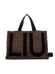 Liu Jo Torebka 2F6037 T6089 Brązowy. Brązowe shopper Liu Jo, bez wzorów, z materiału, bez dodatków. Za 499.99 zł.