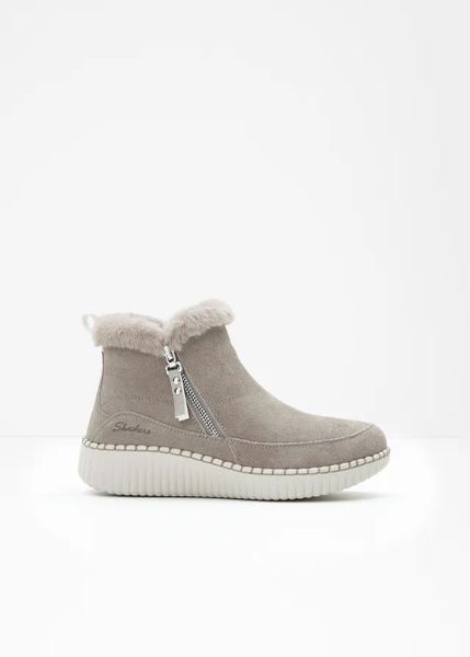 Botki Skechers. Brązowe botki bonprix, na zimę, bez wzorów, bez obcasa, bez zapięcia. Za 359.99 zł.
