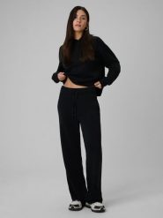 4F Spodnie dresowe z modalem damskie - czarne L. Czarne spodnie sportowe 4f, l, bez wzorów, z dresówki, z podwyższonym stanem. Za 179.99 zł.