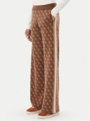 Guess Spodnie dzianinowe V6BB01 Z1483 Brązowy Regular Fit. Brązowe spodnie materiałowe Guess, xxs, z aplikacjami, z dzianiny. Za 524.99 zł.