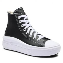 Buty do chodzenia damskie Converse CHUCK TAYLOR ALL STAR. Czarne obuwie sportowe Converse, z materiału, bez zapięcia, trekkingowe. Za 398.35 zł.