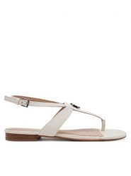 LAUREN RALPH LAUREN Sandały Everley 802959146009 Biały. Białe sandały Lauren Ralph Lauren, bez wzorów, ze skóry, bez obcasa, na płaskiej podeszwie, bez zapięcia. Za 389.99 zł.