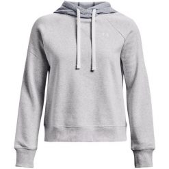 Bluza damska Under Armour Rival Fleece CB Hoodie. Białe bluzy Under Armour, m, bez wzorów, bez kaptura. W wyprzedaży za 156.95 zł.