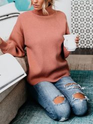 Milan Kiss Sweter w kolorze jasnoróżowym rozmiar: S. Różowe swetry Milan Kiss, s, bez wzorów, bez ramiączek. Za 209.33 zł.