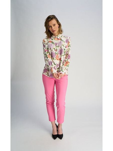 Marks & Spencer Bluzka w kolorze kremowym ze wzorem rozmiar: XL. Białe bluzki Marks & Spencer, xl, bez wzorów, bez kołnierzyka, bez ramiączek. Za 73.76 zł.