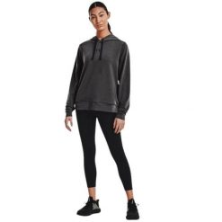 Damska Bluza Z Kapturem Rival Terry. Szare bluzy Under Armour, m, bez wzorów, z elastanu, z kapturem. Za 366.00 zł.
