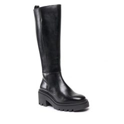 Kozaki Gino Rossi. Czarne kozaki Gino Rossi, bez obcasa, na słupku, bez zapięcia. Za 479.99 zł.