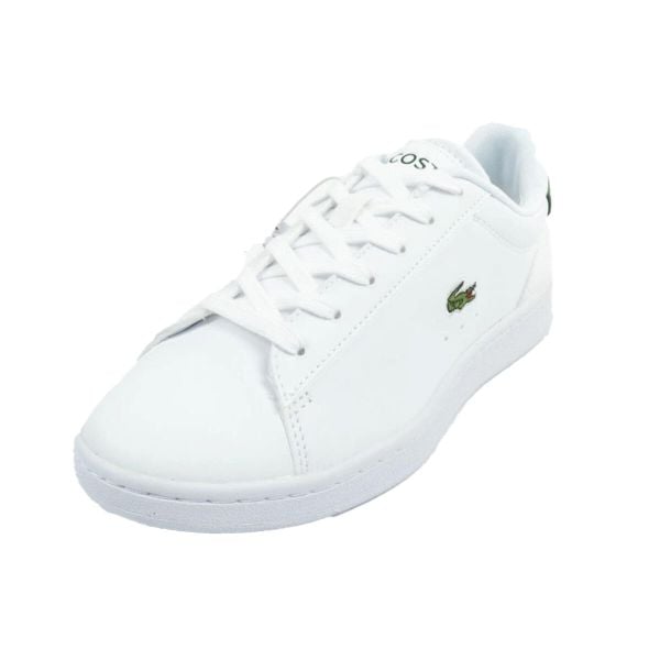 Damskie Skórzane Buty Sportowe Carnab. Białe obuwie sportowe Lacoste, z materiału, trekkingowe. Za 524.99 zł.