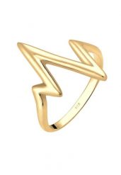 Elli Damskie bicie serca Geo Look w srebrze próby 925 Sterling Silver Pierścionki 1 ct. Szare pierścionki Elli, srebrne. Za 211.64 zł.