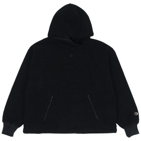 Bluza damska Champion Hooded 117549. Czarne bluzy Champion, s, bez wzorów, z futra, z kapturem. Za 189.09 zł.