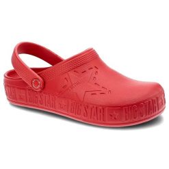 Czerwone Klapki Big Star Wodoodporne Buty Damskie. Czerwone klapki Big Star, bez wzorów, bez obcasa. Za 69.99 zł.