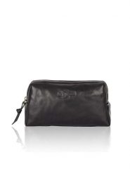 WEZBEY Skórzana kosmetyczka "Adrian" w kolorze czarnym - 20 x 10 x 7 cm rozmiar: onesize. Czarne kufry i kosmetyczki WEZBEY, bez wzorów, z materiału, bez dodatków. Za 86.99 zł.