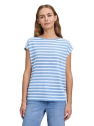BETTY & CO Koszulka w kolorze błękitno-białym rozmiar: XXL. Białe bluzki Betty & Co, xxl, bez wzorów, bez kołnierzyka, bez ramiączek. Za 109.95 zł.