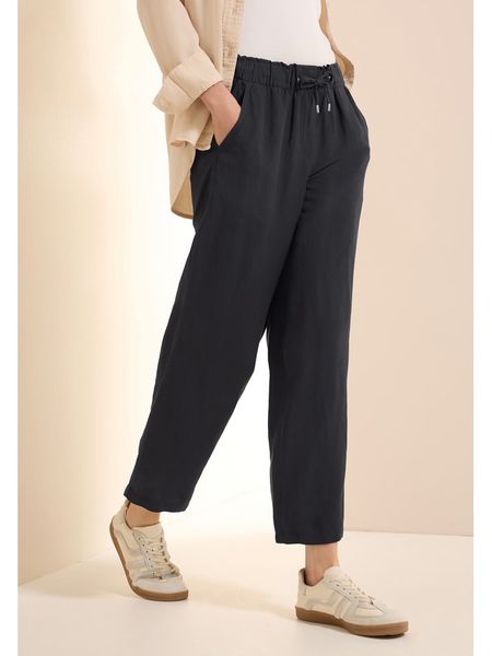 Cecil Spodnie w kolorze czarnym rozmiar: S. Czarne spodnie materiałowe Cecil, s, bez wzorów, z materiału, z podwyższonym stanem. Za 96.14 zł.