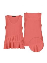 Eight2Nine Top w kolorze różowym rozmiar: L/XL. Czerwone topy Eight2Nine, l, bez wzorów, bez kołnierzyka, bez ramiączek. Za 145.26 zł.