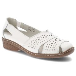 Półbuty damskie Vinceza, cholewka ze skóry naturalnej licowej z perforacją wsuwane na płaskiej podeszwie, białe, 66928. Białe półbuty wsuwane VINCEZA, bez wzorów, ze skóry, bez obcasa, na płaskiej podeszwie, bez zapięcia. Za 149.00 zł.