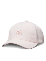 Calvin Klein Czapka z daszkiem Raised Embroidery K60K613118 Różowy. Czerwone czapki Calvin Klein, bez wzorów, ze lnu. Za 129.99 zł.