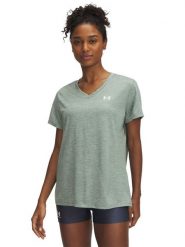 Under Armour Koszulka sportowa w kolorze zielonym rozmiar: S. Zielone koszulki sportowe Under Armour, bez wzorów, z materiału, bez ramiączek, outdoorowe. Za 83.81 zł.