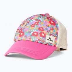 Czapka z daszkiem damska Rip Curl Mixed Yardage Trucker. Czerwone czapki Rip Curl, bez wzorów, z materiału, klasyczne. Za 109.99 zł.