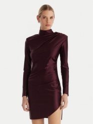 ACCESS FASHION Sukienka koktajlowa 54-3037-170 Bordowy Slim Fit. Czerwone sukienki ACCESS FASHION, xs, bez wzorów, z syntetyku, wizytowe, bez kołnierzyka, bez ramiączek. Za 679.99 zł.