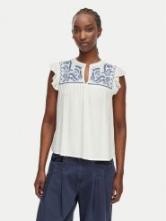 ONLY Bluzka Vestine 15337374 Biały Loose Fit. Białe bluzki Only, xs, bez wzorów, z wiskozy, bez kołnierzyka, bez ramiączek. Za 119.99 zł.