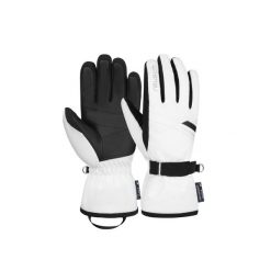 Rękawice narciarskie damskie Reusch Helena Primaloft wodoodporne softshell. Białe rękawiczki REUSCH, bez wzorów, z softshellu, sportowe. Za 224.50 zł.