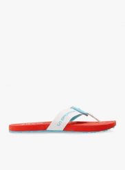 Japonki damskie La Sportiva Jandal. Niebieskie klapki La Sportiva, bez wzorów, ze skóry, bez obcasa. Za 164.99 zł.