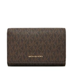 Duży Portfel Damski MICHAEL Michael Kors. Brązowe portfele MICHAEL Michael Kors, bez wzorów. Za 669.99 zł.