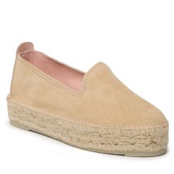 Espadryle Manebi. Brązowe espadryle Manebi, bez wzorów, bez obcasa, bez zapięcia. Za 519.99 zł.