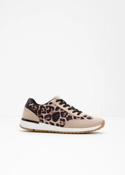 Sneakersy. Brązowe obuwie sportowe bonprix, bez zapięcia. Za 114.99 zł.