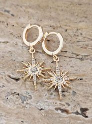 Luja Bijoux Pozłacane kolczyki-kreole z cyrkoniami rozmiar: onesize. Żółte kolczyki Luja Bijoux, z cyrkonią, pozłacane. Za 74.95 zł.