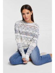 Rich & Royal Sweter w kolorze biało-niebieskim rozmiar: XL. Białe swetry Rich & Royal, xl, bez wzorów, bez ramiączek. Za 171.68 zł.