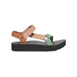 Sandały damskie Teva Midform Universal. Czerwone sandały Teva, bez wzorów, bez obcasa, bez zapięcia. Za 293.99 zł.