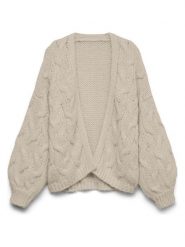 Vero Moda Kardigan w kolorze beżowym rozmiar: L. Brązowe kardigany Vero Moda, l, bez wzorów, ze splotem. Za 149.95 zł.