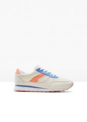 Sneakersy. Białe obuwie sportowe bonprix, bez zapięcia. Za 119.99 zł.