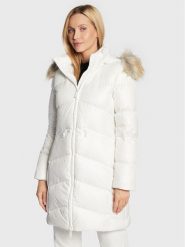 Calvin Klein Płaszcz zimowy K20K204953 Biały Regular Fit. Białe płaszcze Calvin Klein, na zimę, m, bez wzorów, z syntetyku, bez kaptura. Za 1,119.00 zł.