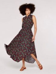 Apricot Sukienka w kolorze czarnym rozmiar: XL. Czarne sukienki Apricot, na co dzień, xl, bez wzorów, z wiskozy, bez kołnierzyka, bez ramiączek, maxi, proste. Za 86.99 zł.