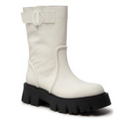 Botki Iceberg. Białe botki Iceberg, bez wzorów, bez obcasa, na płaskiej podeszwie, bez zapięcia. Za 2,479.00 zł.