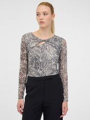 Orsay Koszulka w kolorze szarym rozmiar: M. Szare bluzki Orsay, m, bez wzorów, bez kołnierzyka, bez ramiączek. Za 34.99 zł.