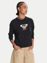 Roxy Bluzka Hangloose Art Ls ERJZT06035 Czarny Regular Fit. Czarne bluzki Roxy, m, bez wzorów, z bawełny, bez kołnierzyka, bez ramiączek. Za 79.99 zł.