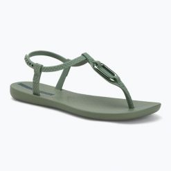 Sandały damskie Ipanema Class Linea. Zielone sandały Ipanema, bez wzorów, sportowe, bez obcasa, bez zapięcia. Za 83.99 zł.