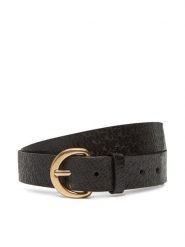 Calvin Klein Pasek Damski Classic Buckle Aop 30Mm LV04K7019G Czarny. Czarne paski Calvin Klein, bez wzorów, ze skóry. Za 199.99 zł.