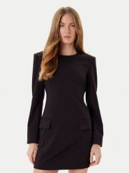 Armani Exchange Sukienka codzienna XW000661 AF16142 UC001 Czarny Regular Fit. Czarne sukienki Armani Exchange, na co dzień, bez wzorów, z syntetyku, bez kołnierzyka, bez ramiączek, proste. Za 979.99 zł.