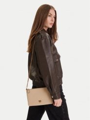 PINKO Torebka Flat Classic AI 25-26 PCPL 100455 A0F1 Beżowy. Brązowe torebki klasyczne Pinko, bez wzorów, ze skóry, bez dodatków. Za 679.99 zł.