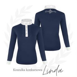 Koszula do jazdy konnej damska JD ATTACK Linda z długim rękawem konkursowa. Brązowe koszule JD ATTACK, s, bez wzorów, sportowe, bez kołnierzyka, bez ramiączek. Za 199.00 zł.