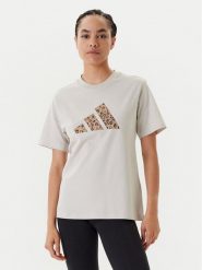 Adidas T-Shirt Animal Graphic JM4423 Beżowy Regular Fit. Brązowe t-shirty Adidas, m, bez wzorów, z bawełny, bez kołnierzyka, bez ramiączek. Za 109.99 zł.