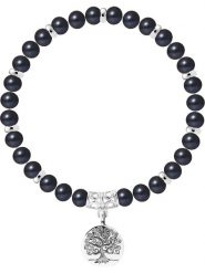 Pearline Bransoletka perłowa w kolorze tahiti z elementem ozdobnym rozmiar: onesize. Niebieskie bransoletki Pearline, z perłą, srebrne. Za 252.99 zł.