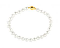 Bransoletka z elementami z żółtego złota - perły. Żółte bransoletki Apart, z perłą, złote. W wyprzedaży za 559.30 zł.