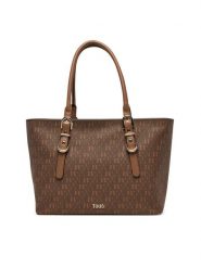 TOUS Torebka Buckles Silhouette 2002201943 Brązowy. Brązowe shopper Tous, bez wzorów, ze skóry, bez dodatków. Za 769.99 zł.