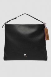 KARL LAGERFELD Czarna shopperka damska Ikon Pebble Hobo. Czarne torebki klasyczne KARL LAGERFELD, bez wzorów, bez dodatków. W wyprzedaży za 570.99 zł.
